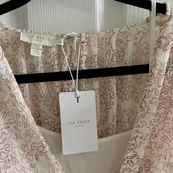 Ted Baker Evelyna Printed Texture Mini Dress Ted size 3/ US 6/8 - Picture 14 of 14